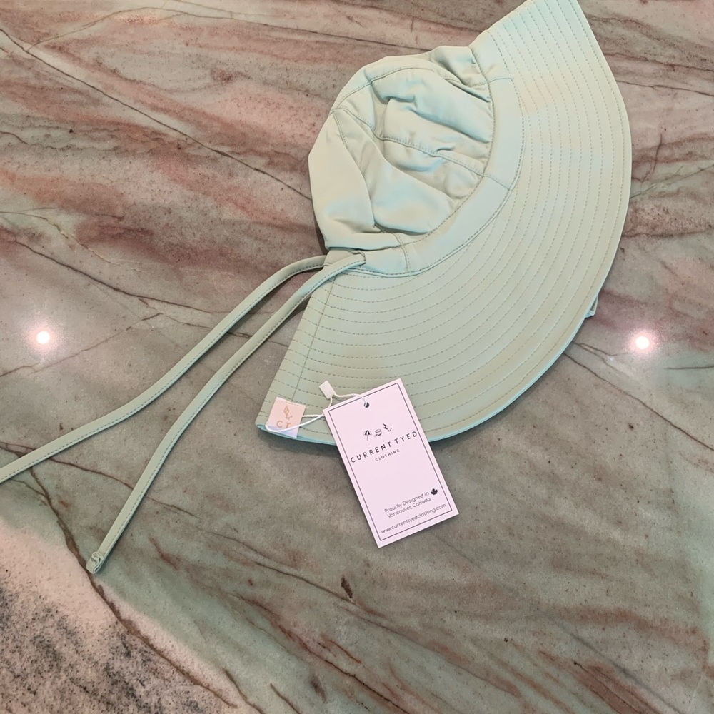 Mint Green current tyed waterproof sun hat